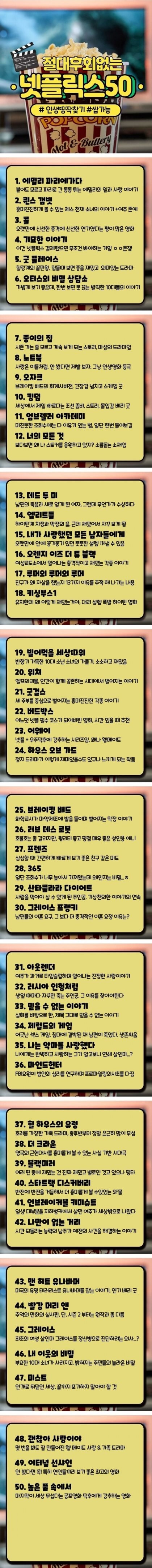 절대 후회없는 넷플릭스 50