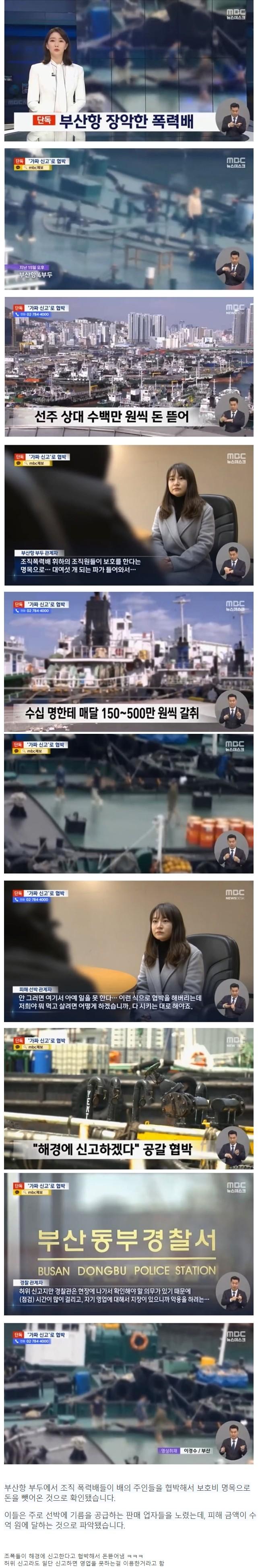 조폭들이 점령한 부산항 근황
