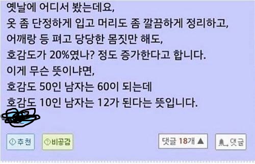 호감도 20%올리는 꿀팁 ㅋㅋ