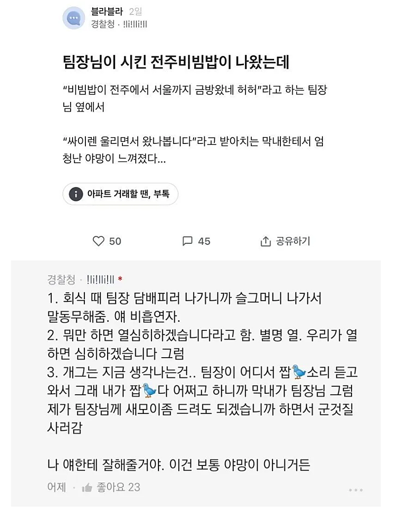 야망 넘치는 신입시원