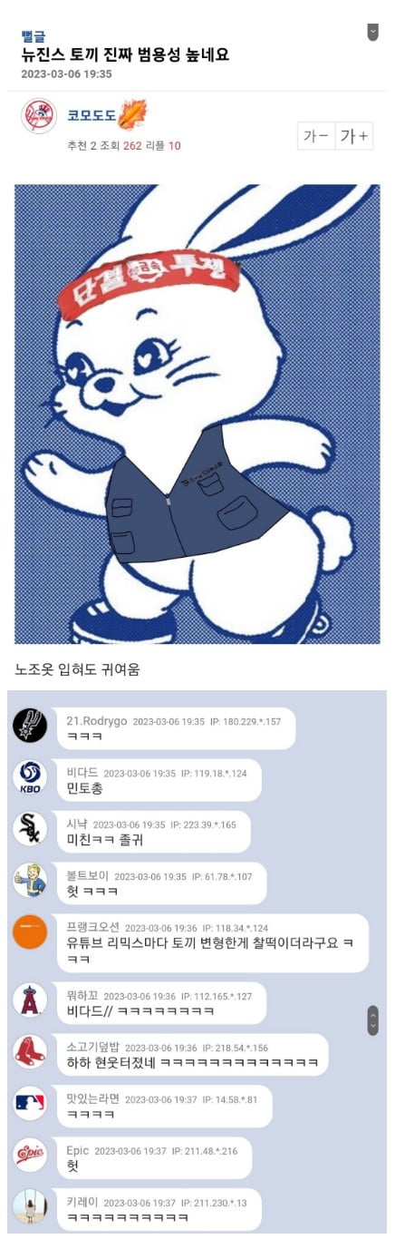 뉴진스 토끼의 미친 범용성