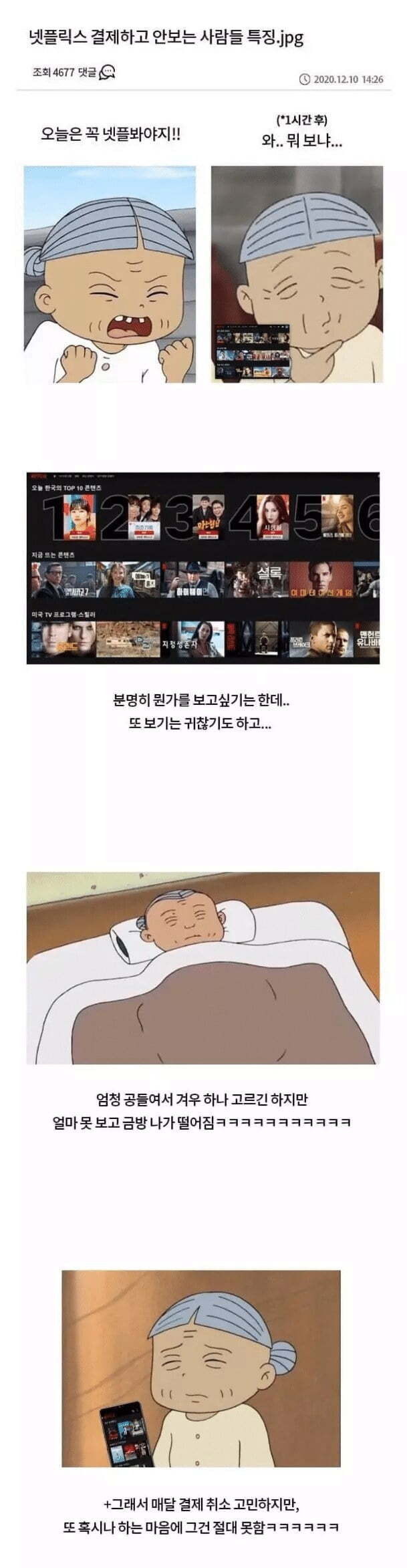 넷플릭스 결제해놓고 안 보는 사람들 패턴