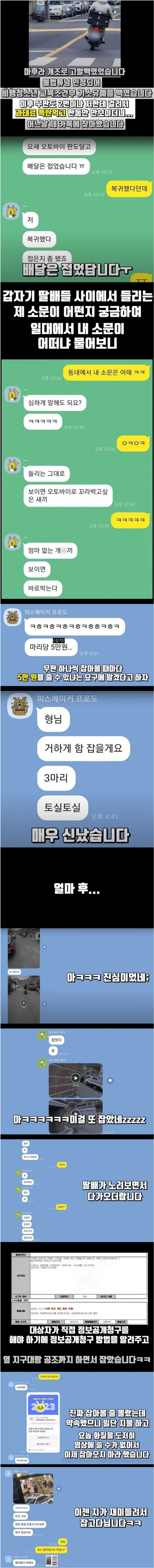 딸배헌터에게 복수하려던 딸배