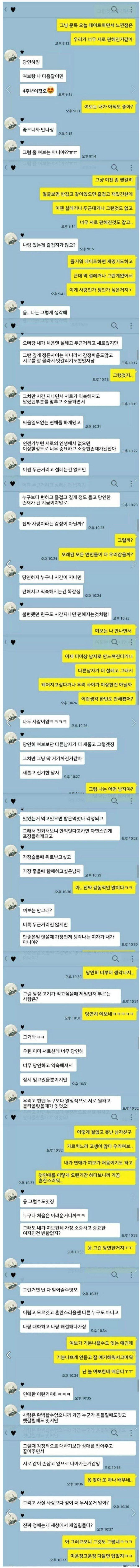 4주년되는 부부의 카톡