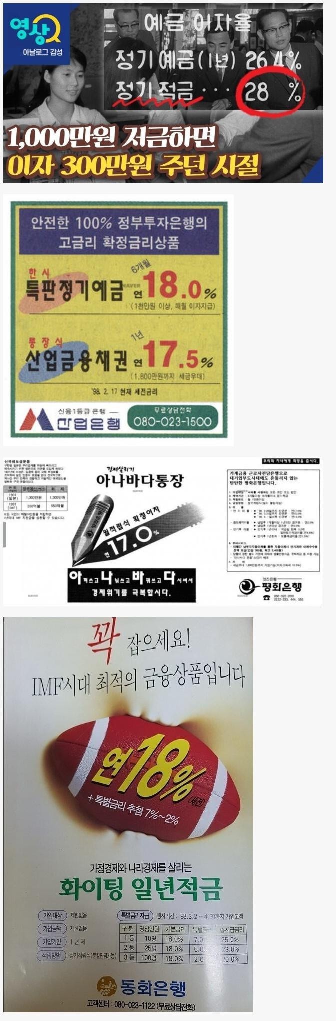 90년대 은행 이자 수준