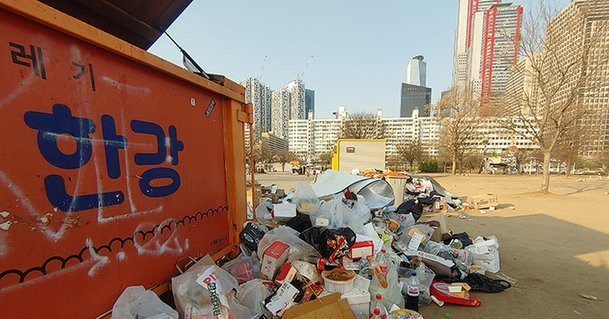 여의도 한강공원 벚꽃축제 끝난뒤