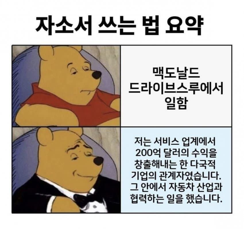 자소서 쓸 때 특징