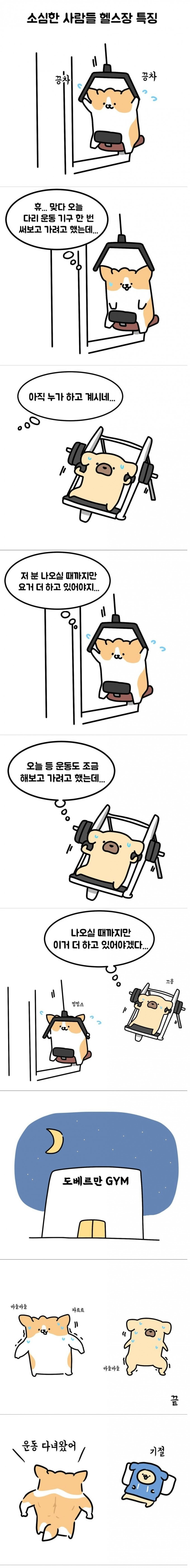 소심한 헬스인들