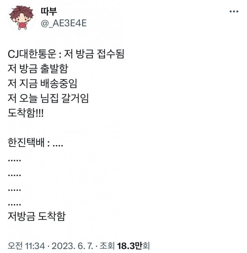 한국 택배사들 배송 특징 모음