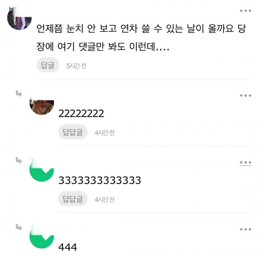 회사 막내의 연차