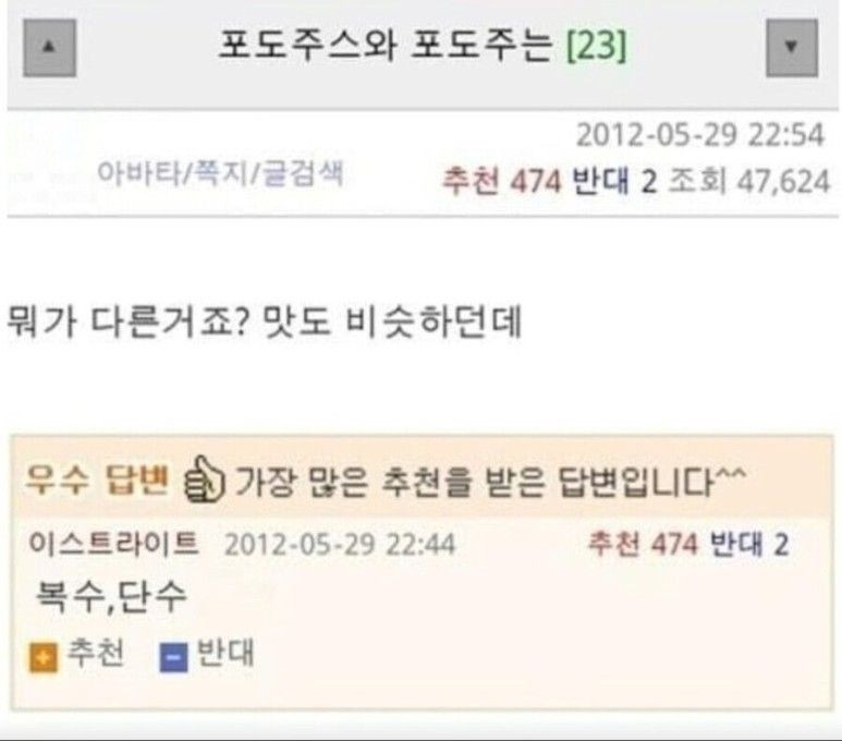 포도주스와 포도주의 차이