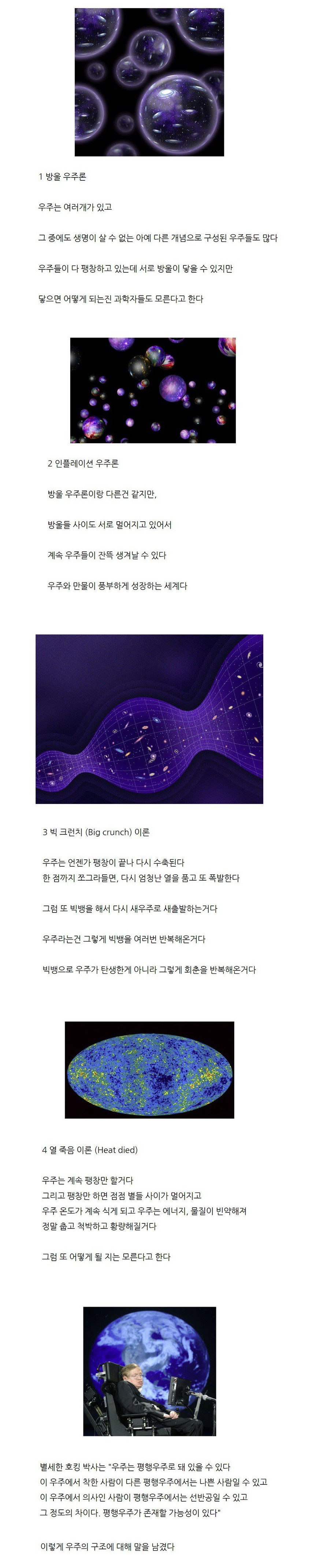 우주에 대한 가설들