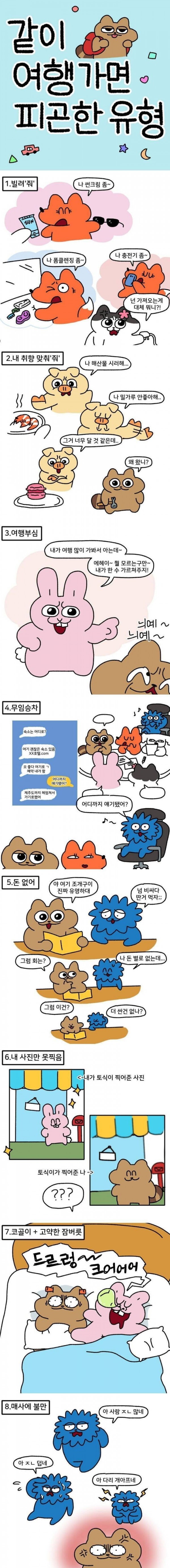 같이 여행가면 피곤한 유형