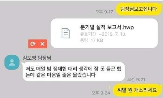 ??:팀장님보고섭니다