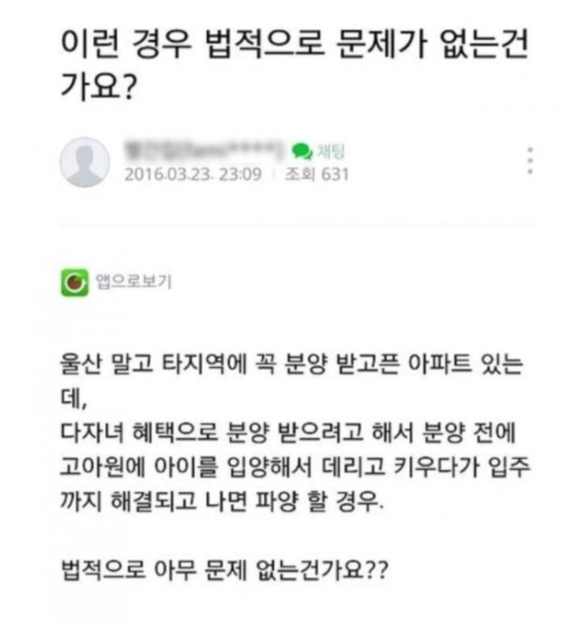 역대급 입양 사유