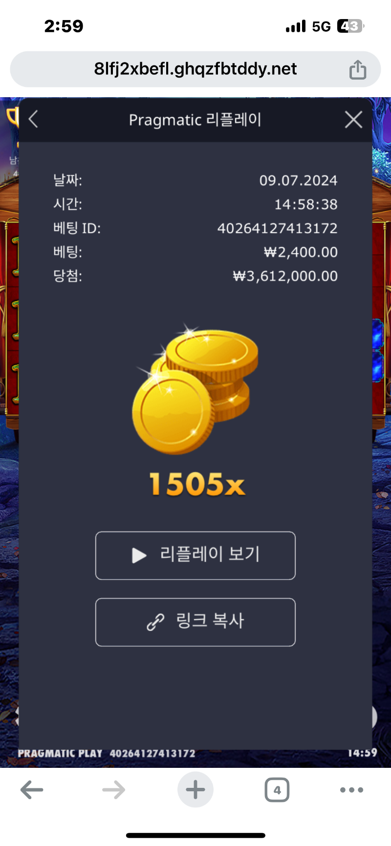 마담메가 1505배