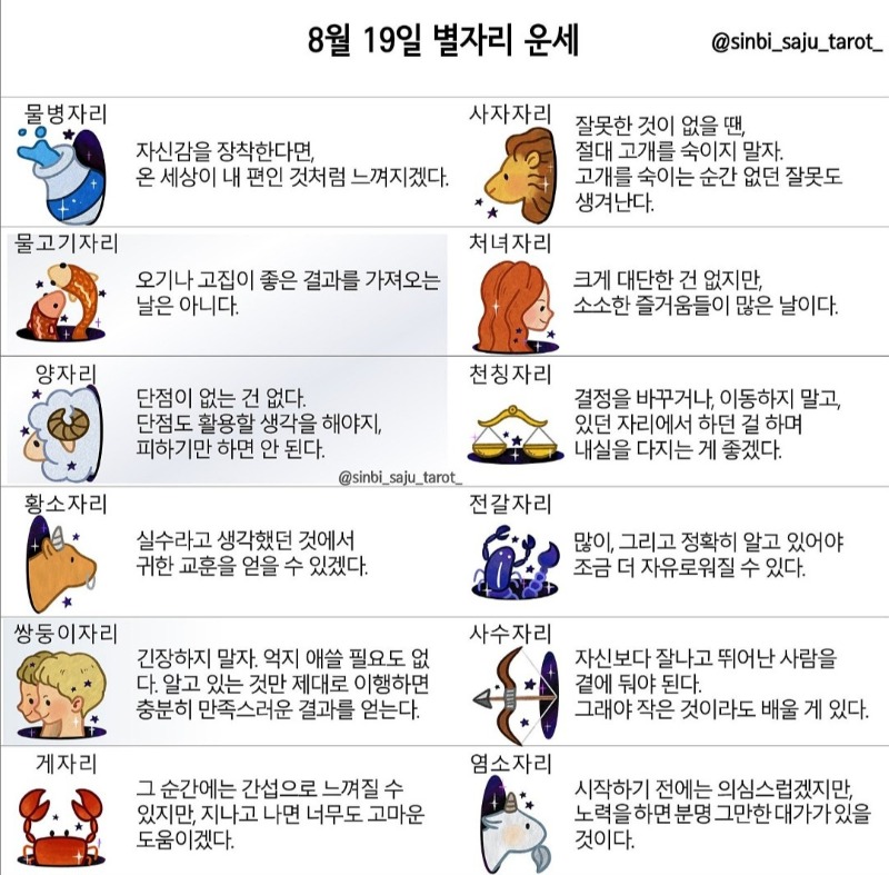 오늘의운세