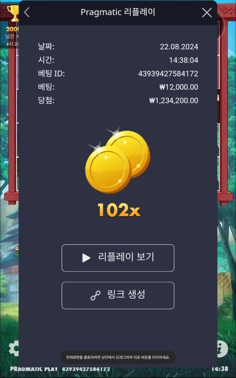 닌자102배