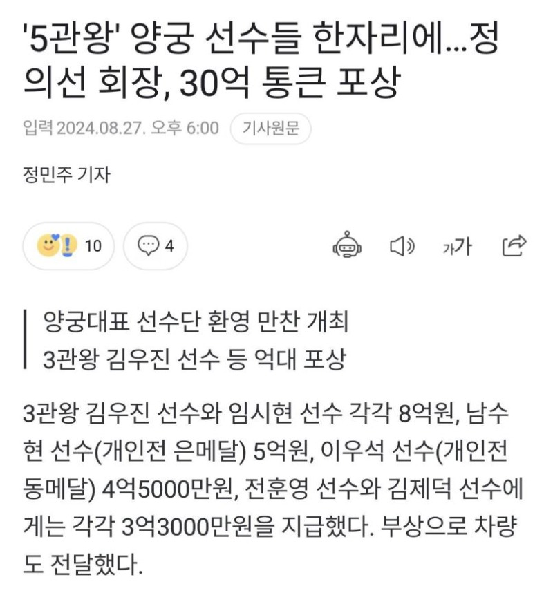 파리올림픽 양궁선수들 근황