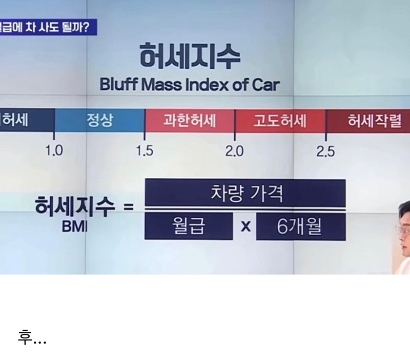 커뮤니티에서 논란인 허세지수