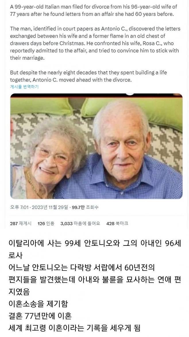 최고령 이혼