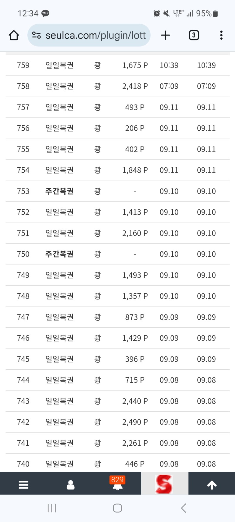 복권이랑도 난 인연이 없네 후아