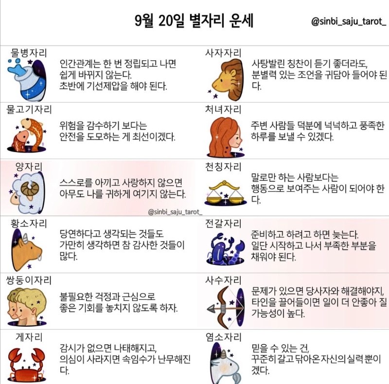 오늘의운세