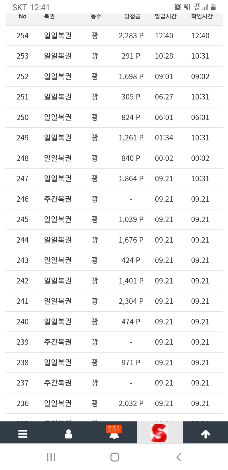 또다시 시작된 꽝줄