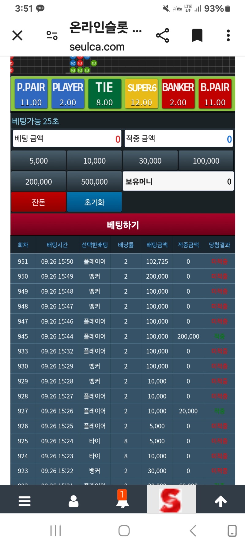 캬~~가는속속 반대로만 나오냐!!