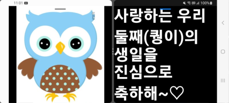 둘째(퀑이)에게....보안관맥이가