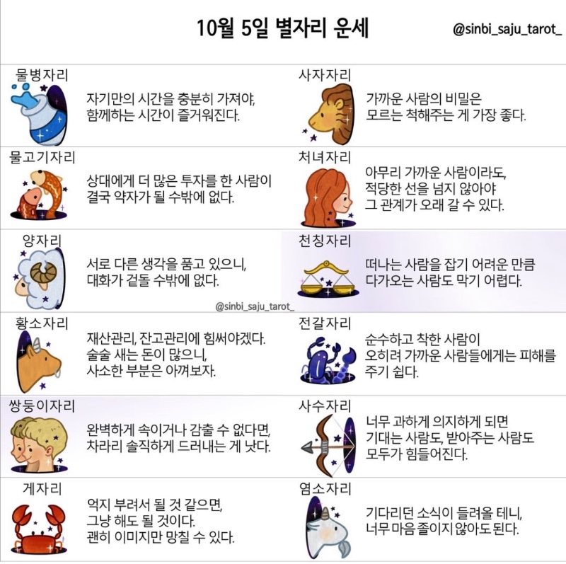 오늘의운세