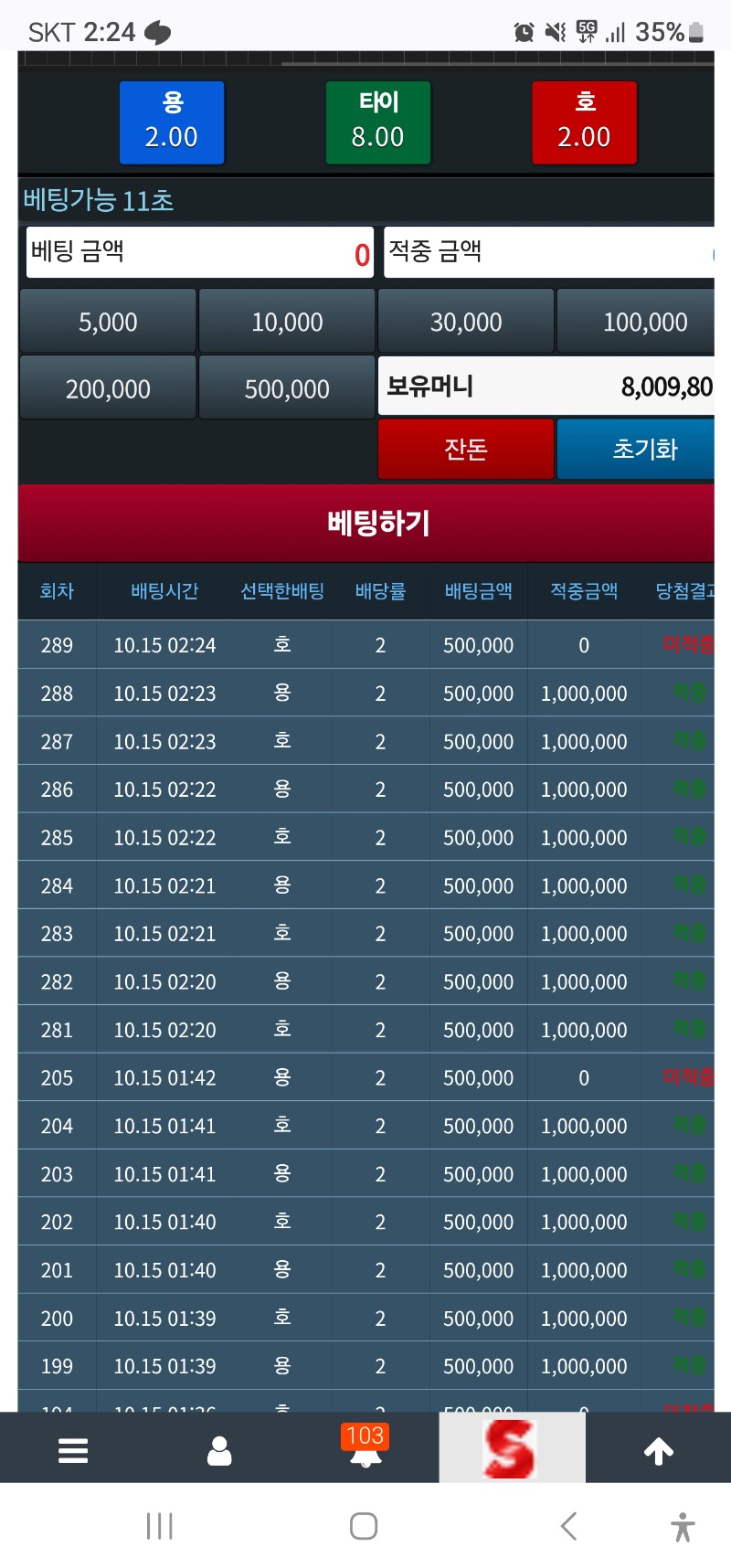 슬포 800만 달성 ㅎ