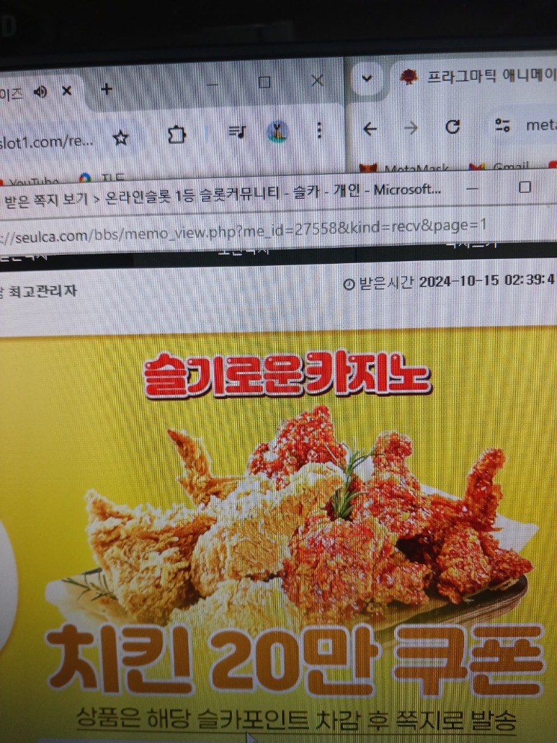 도착햇어요 달이표 치킨 쿠폰