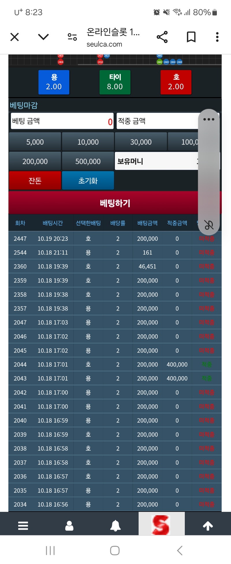 슬용 안해야되나 어제오늘 3백만포 훨훨