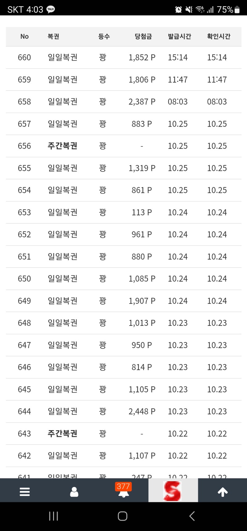 요번주도 복권은.꽝