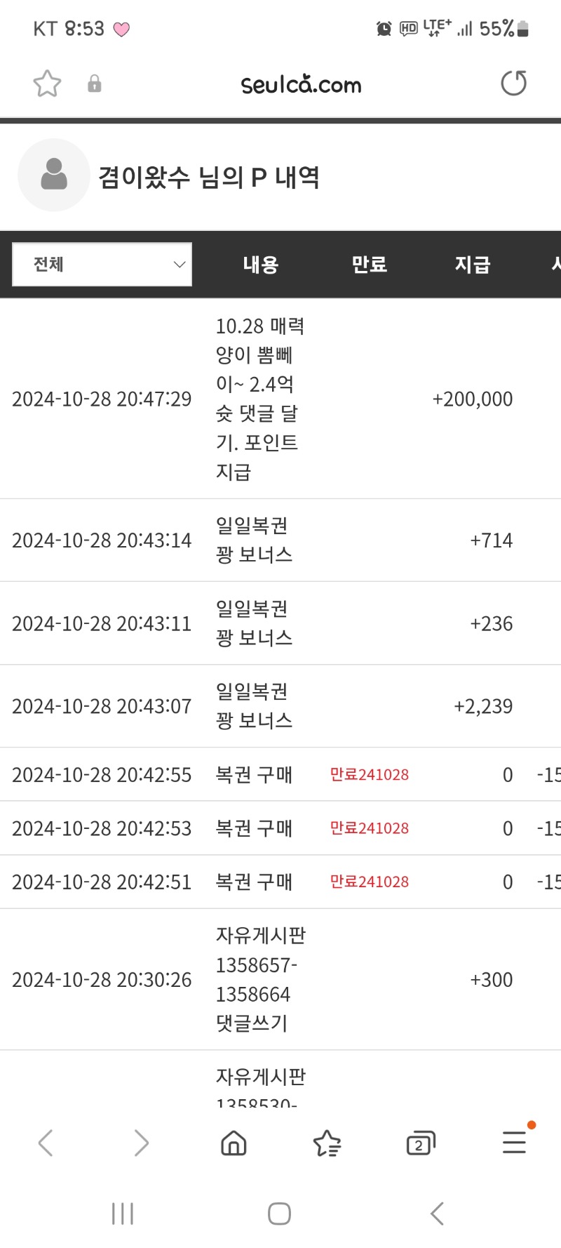 양이 폼페이 2.4억 슬포20만언