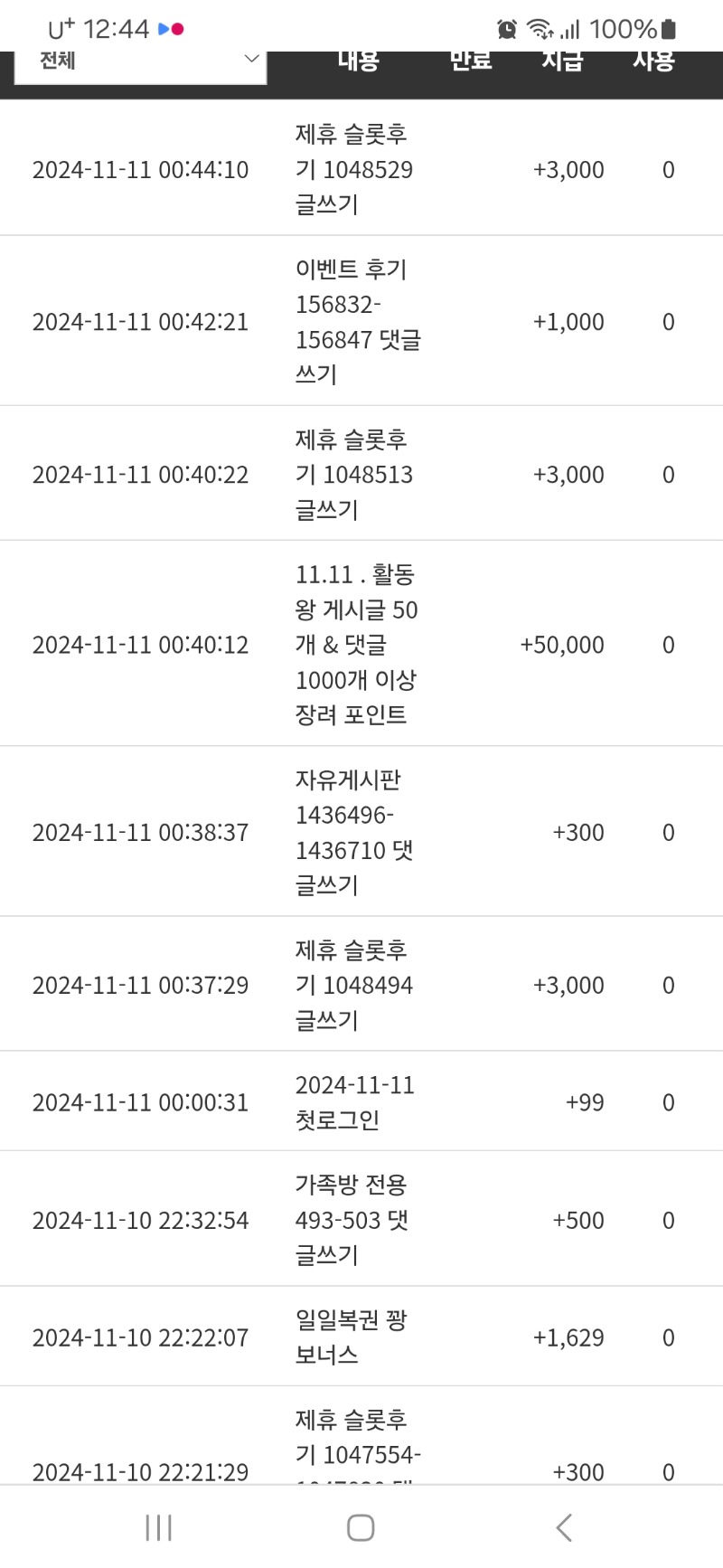 활동왕 포인트 5만 감사합니다~