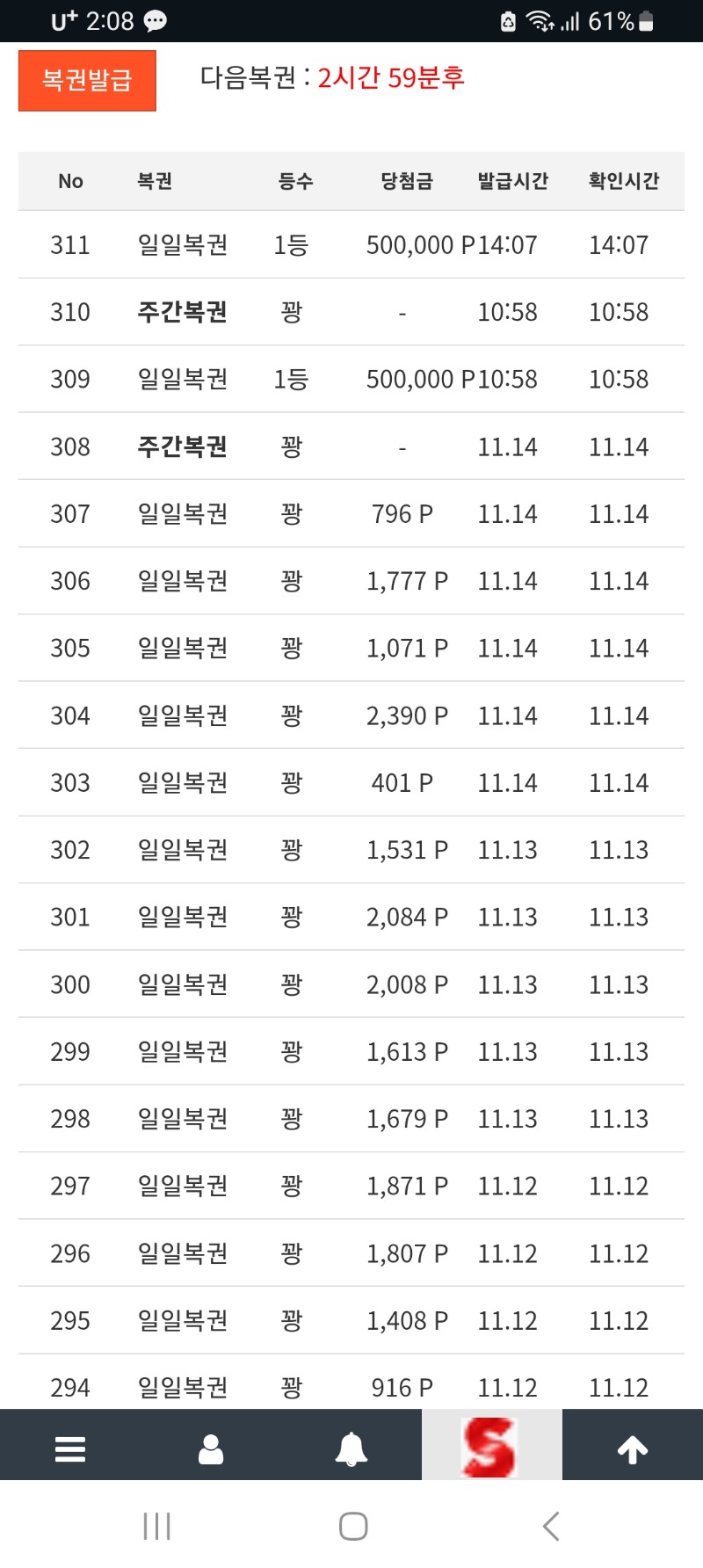 헉!이런날이 일복 달아서2번이나 로또.사야하나...