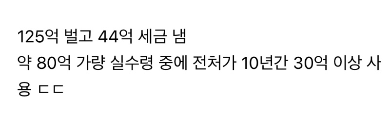 김병만 10년간 번 돈