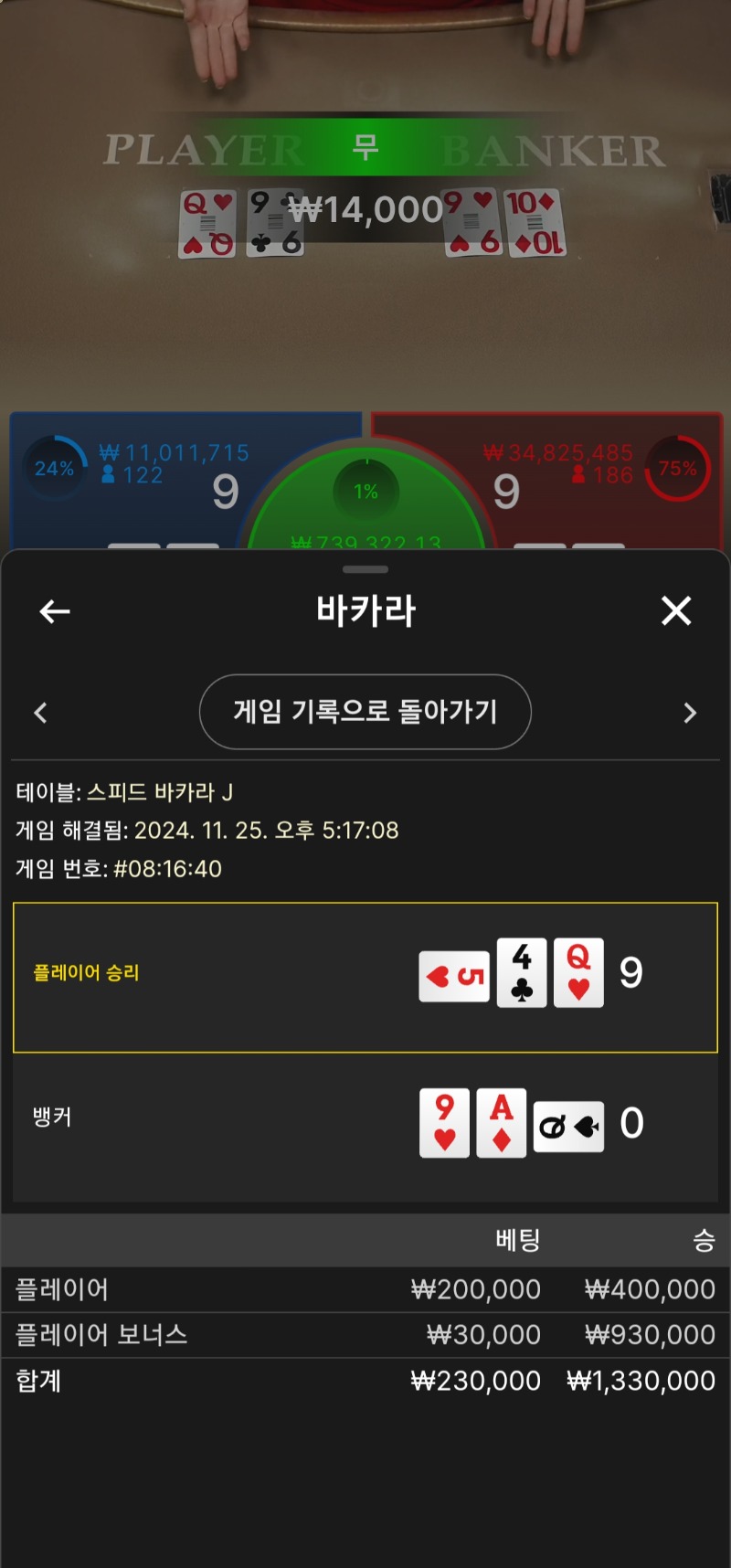 9대0  샷