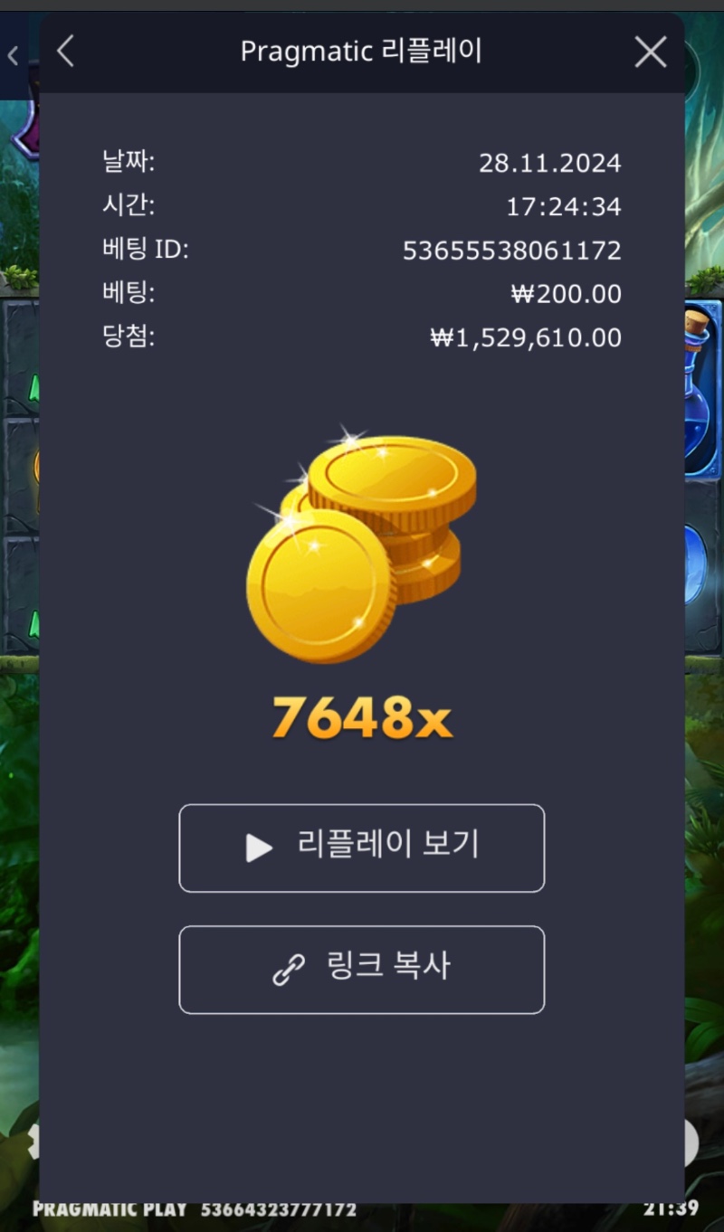 멀린 7648배