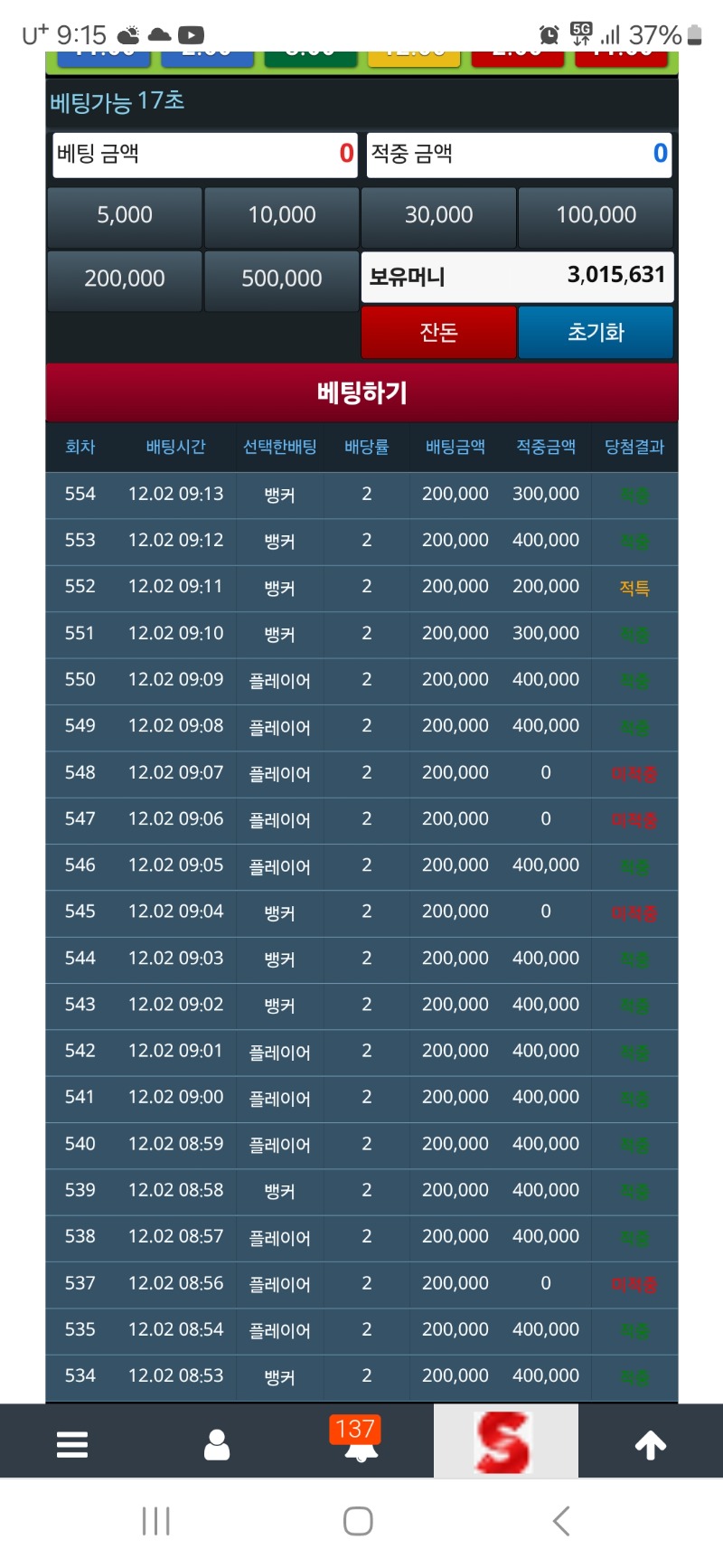 만근포인트 슬카라 300포달성