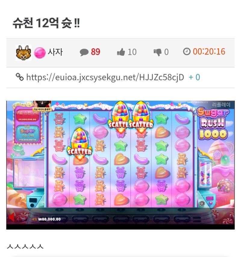 사자님  12억 까~~앗  축하드립니다