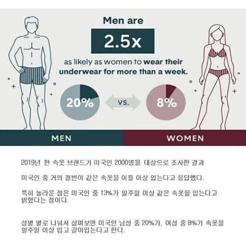 미국에서 속옷이 잘 안팔리는 이유