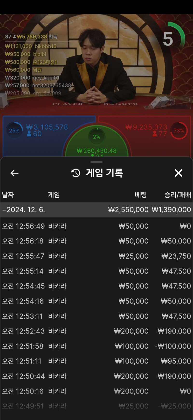5연승
