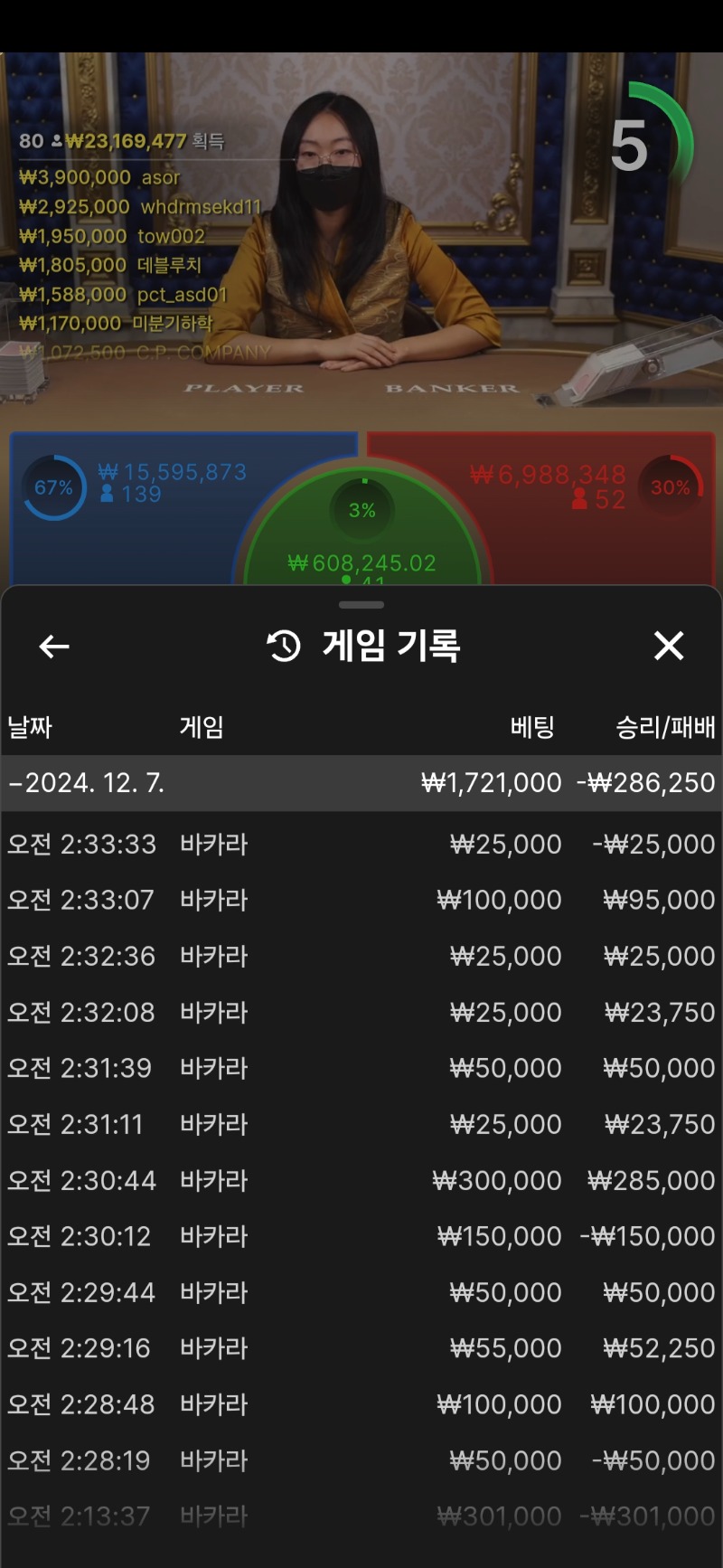 6연승