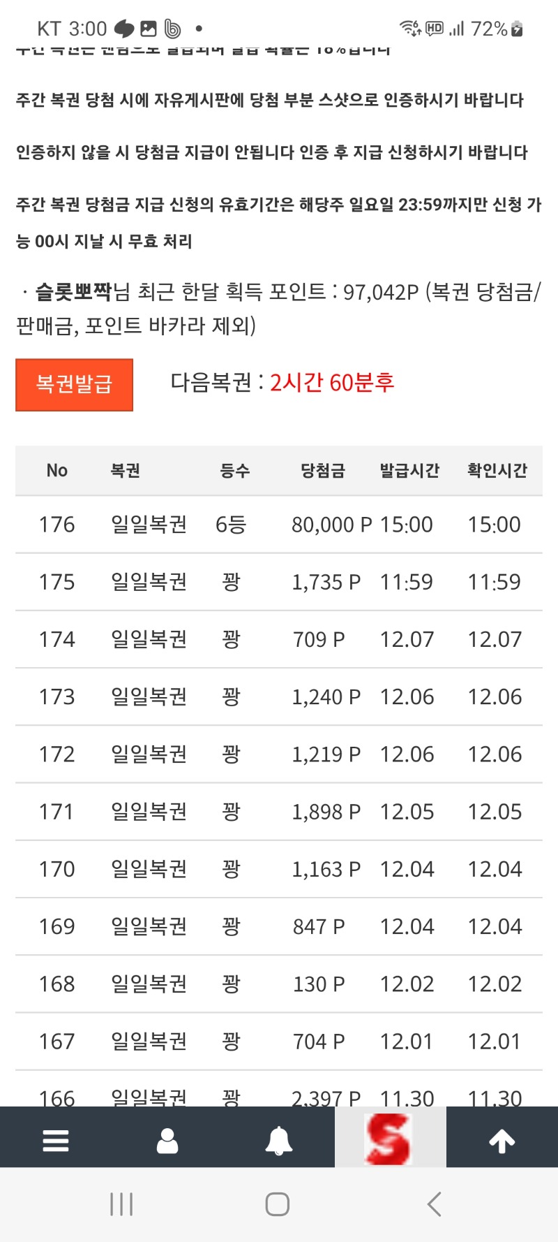 헐 뭐지 안나온다고 글올리고 여니일복6등ㅋ