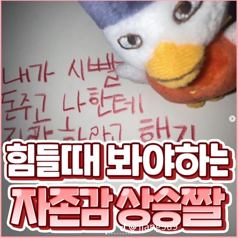 힘들때 봐야 하는 자존감 상승짤