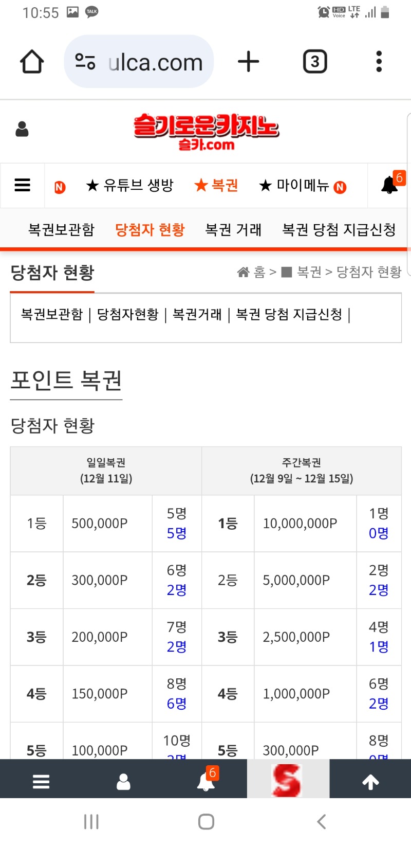 일복1등이 매진