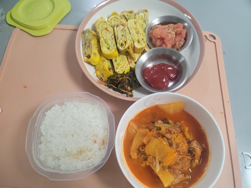 계란말이&참치김치찌개